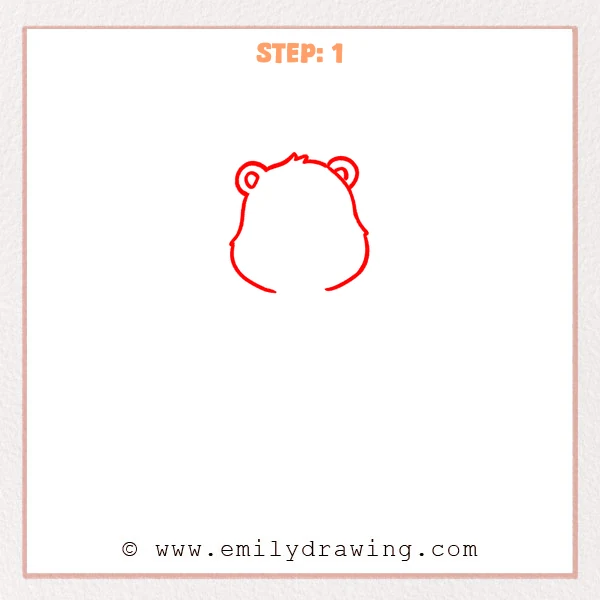 how to draw a care bear - Step 1